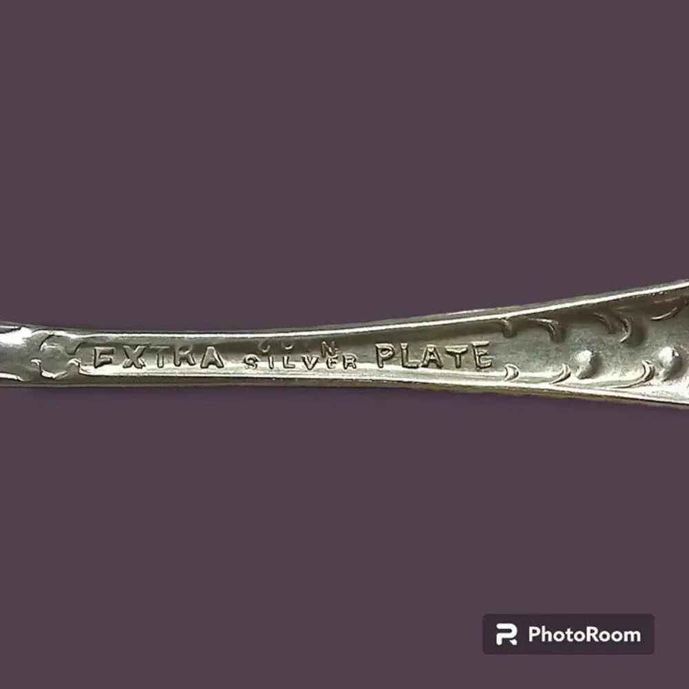 Oneida Silver Raymond Straight Handled Baby Spoon-1898-Silverplate-Scrolls